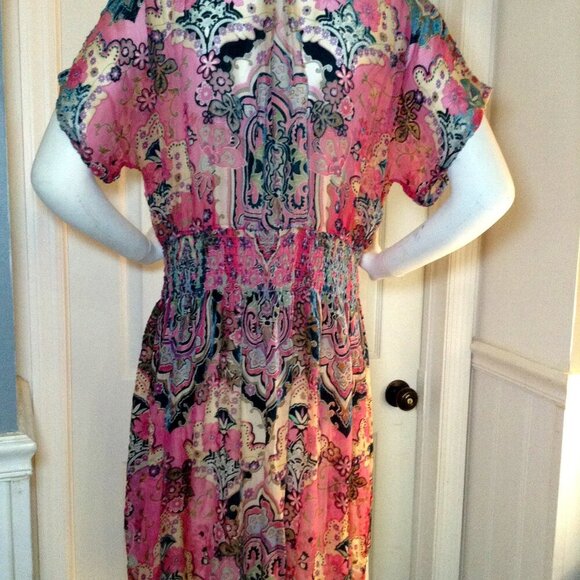 NWT Johnny Was 2 pc Dress; "L", Quite Lux, Bohemian Chic, Floral, Couture Flair - Picture 2 of 7